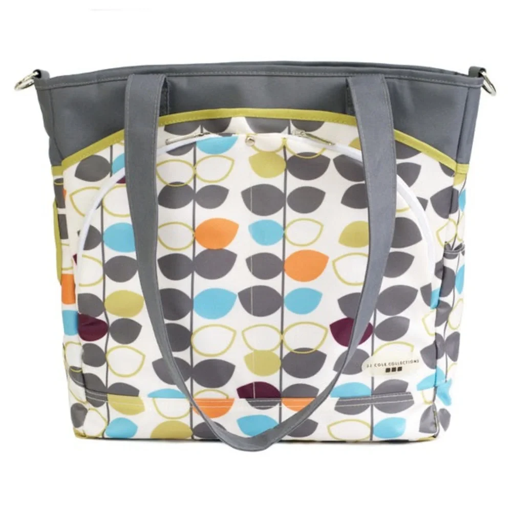 JJ Cole Collections Mode Mixed Leaf Diaper Tote Bag
